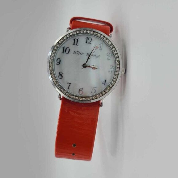 Betsey Johnson Multi Strap Red Watch missing additional Strap Working! - Picture 1 of 8